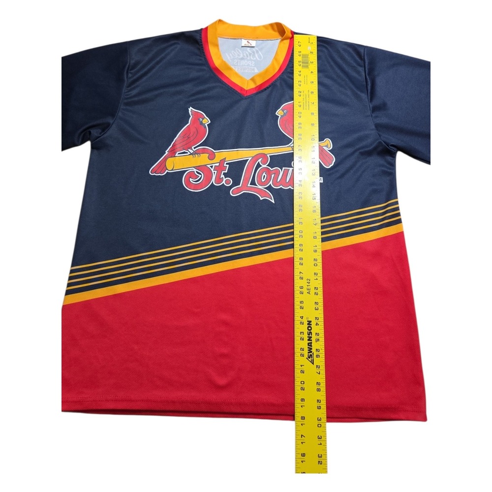 St. Louis Cardinals Bally Sports Midwest Long Sleeve Jersey Mens XL - Picture 9 of 10